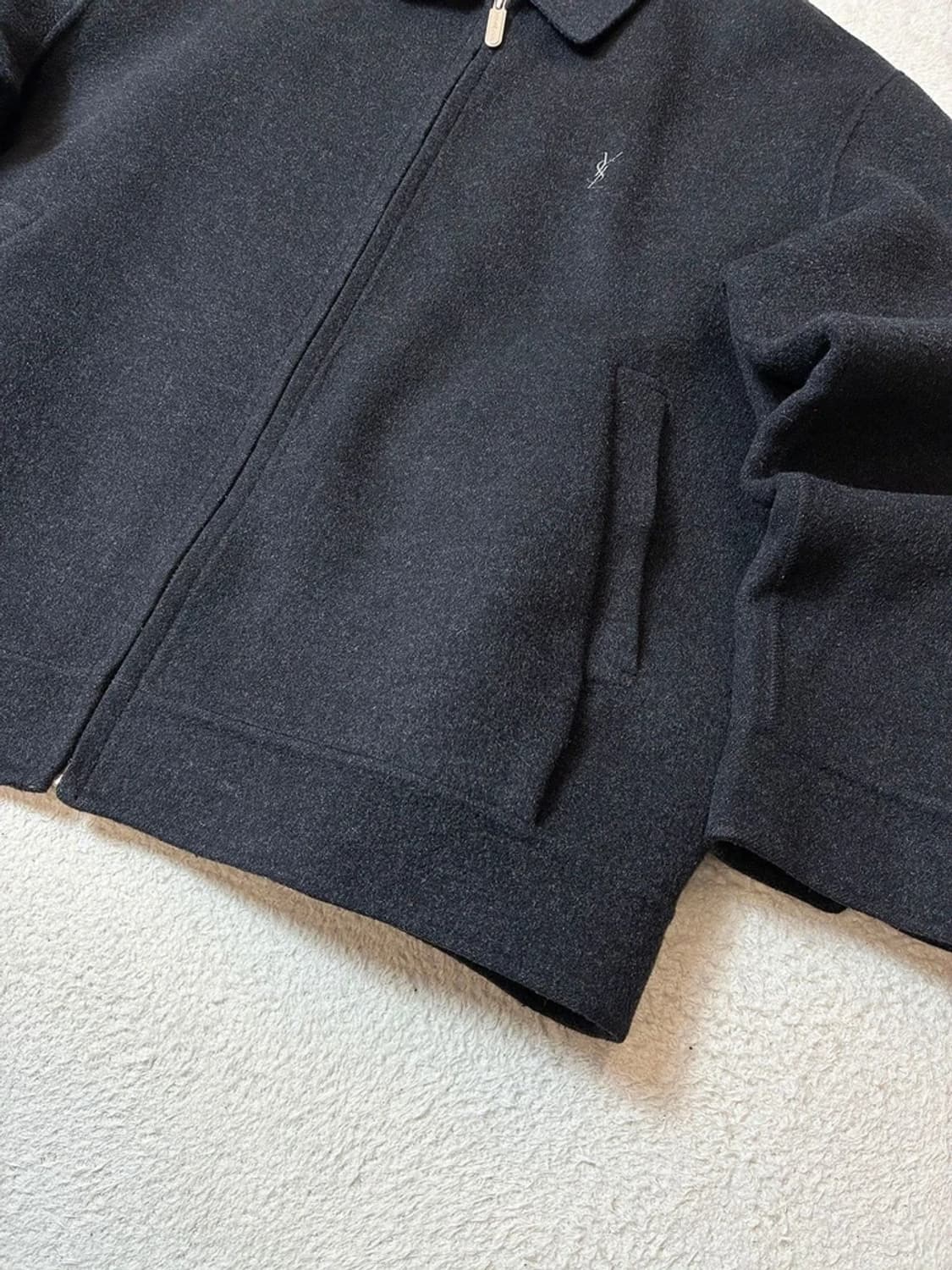 이브 생로랑 뿌르 옴므 로고 울 블루종 자켓 PN6897 상품이미지4