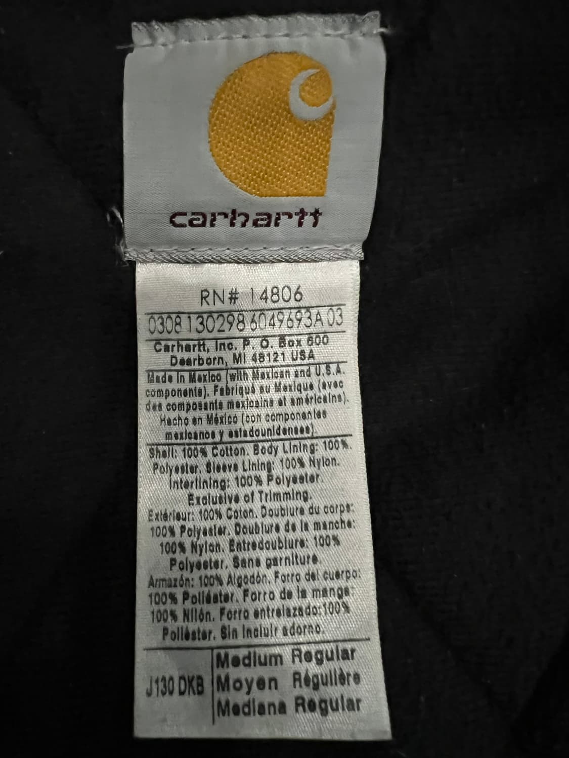 (M) 칼하트 덕 액티브 후드자켓 J130 DKB 다크브라운 상품이미지4