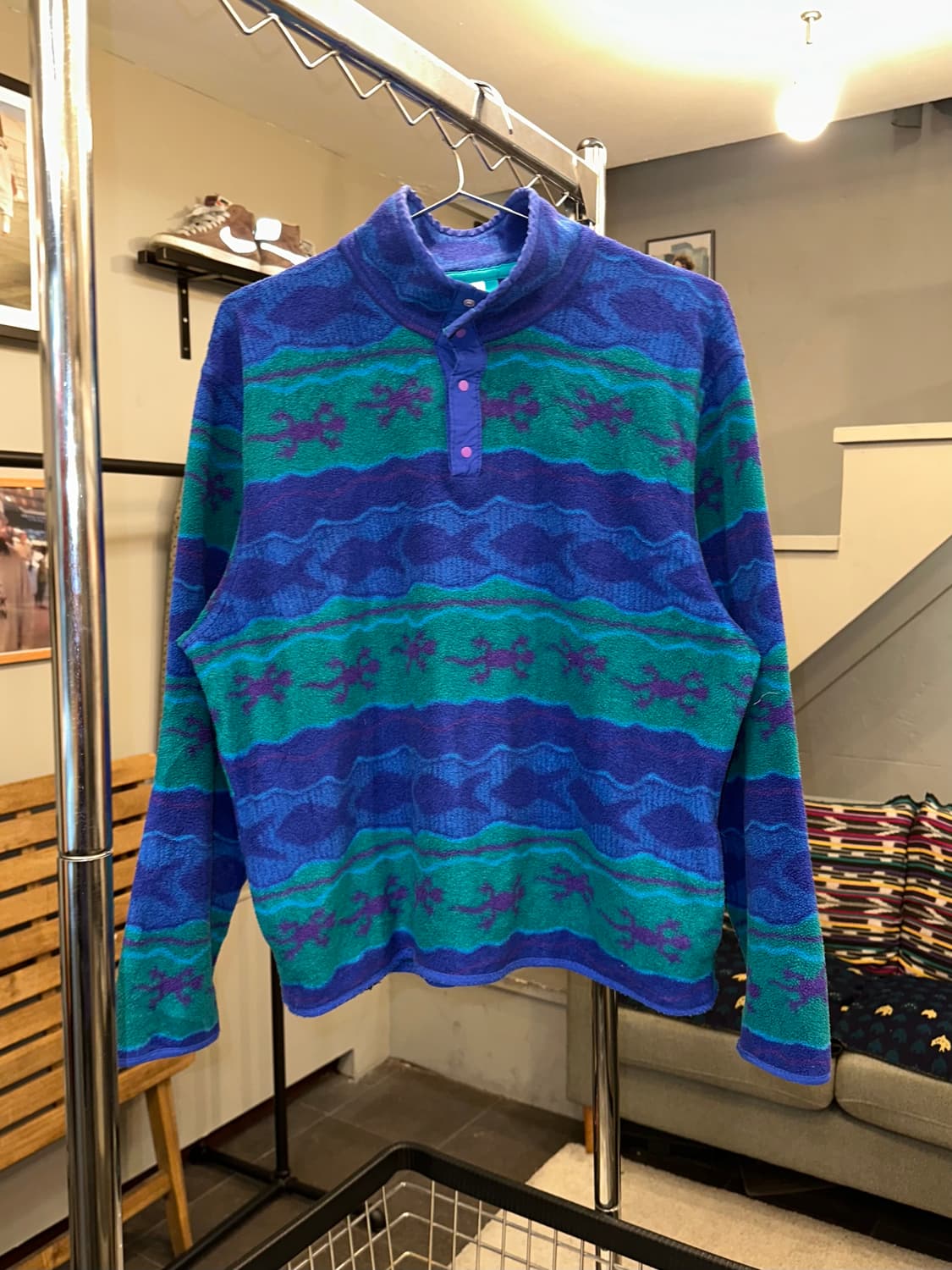 90’s LL Bean ethnic 4-button fleecewear 상품이미지4