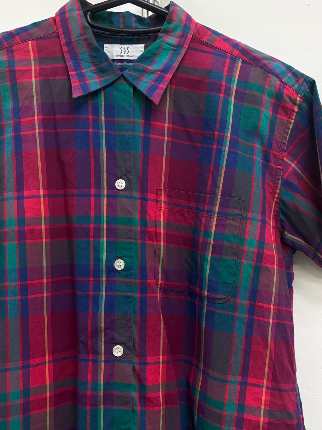 빈티지 체크 반팔 셔츠 상품이미지6