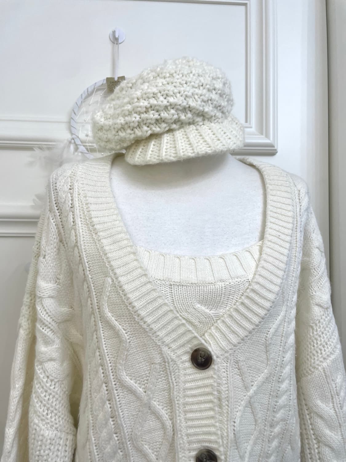 ivory crochet cute cap 상품이미지7