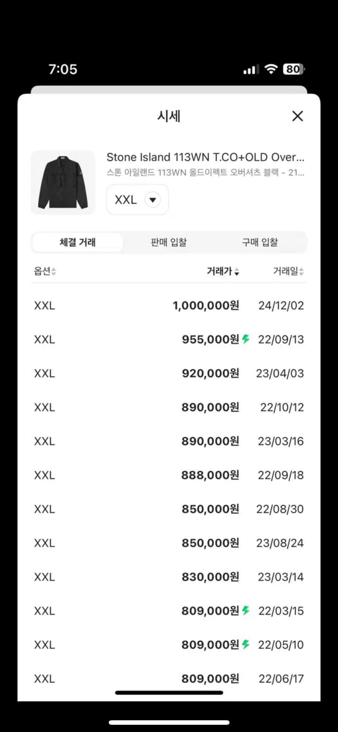 스톤아일랜드 올드이펙트 오버셔츠 21fw XXL 블랙 상품이미지8