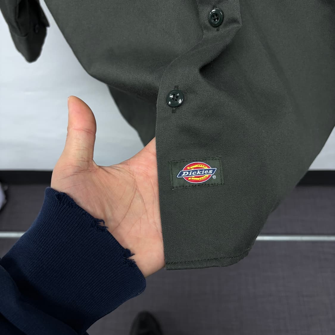 디키즈 워크셔츠 1 카키 상품이미지3