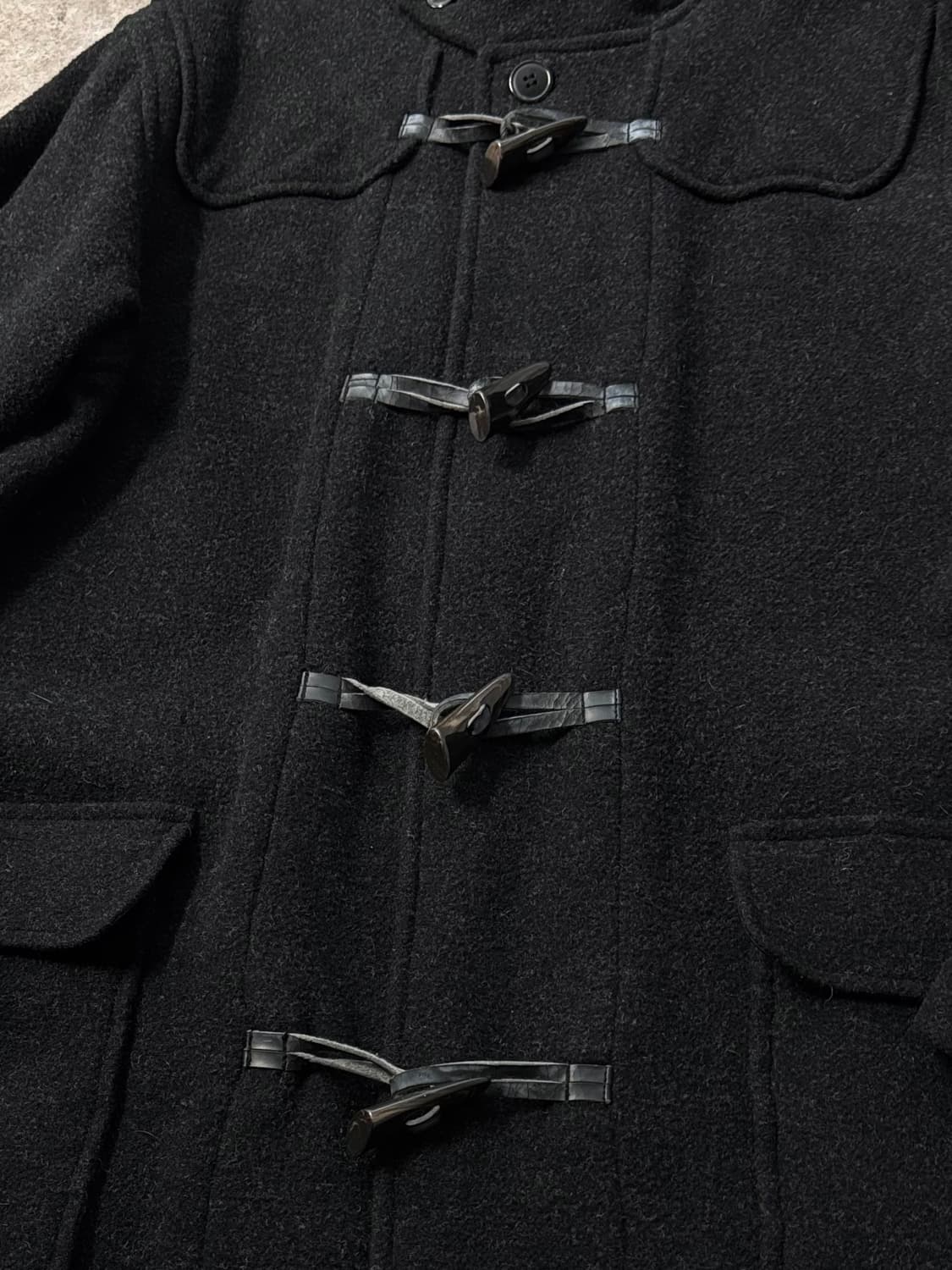 울 후드디 롱 더플 코트 상품이미지8