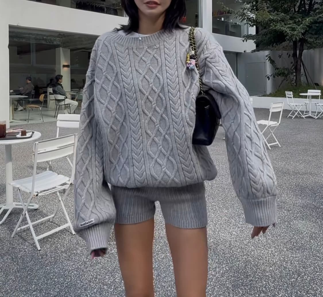 [미 시착 새 상품] 돈비레잇 소프트 케이블 니트(남녀공용) 상품이미지1