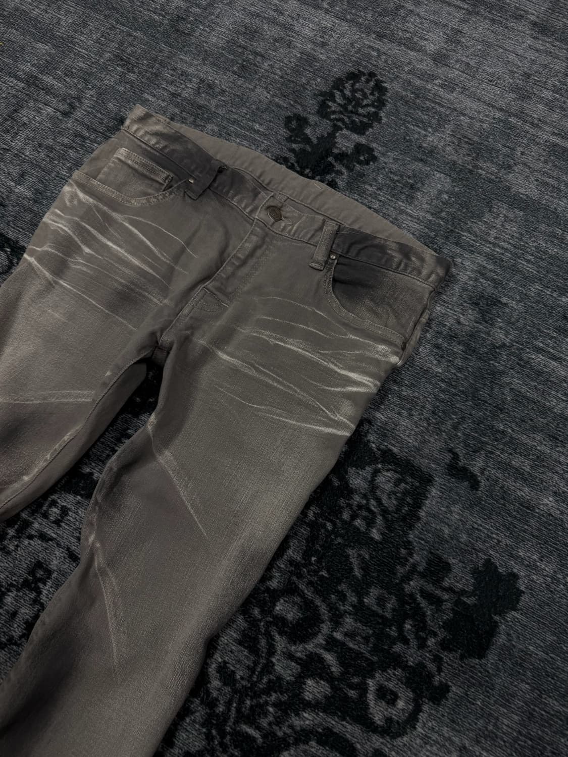 Tornado mart dark washing grey flare den 상품이미지4