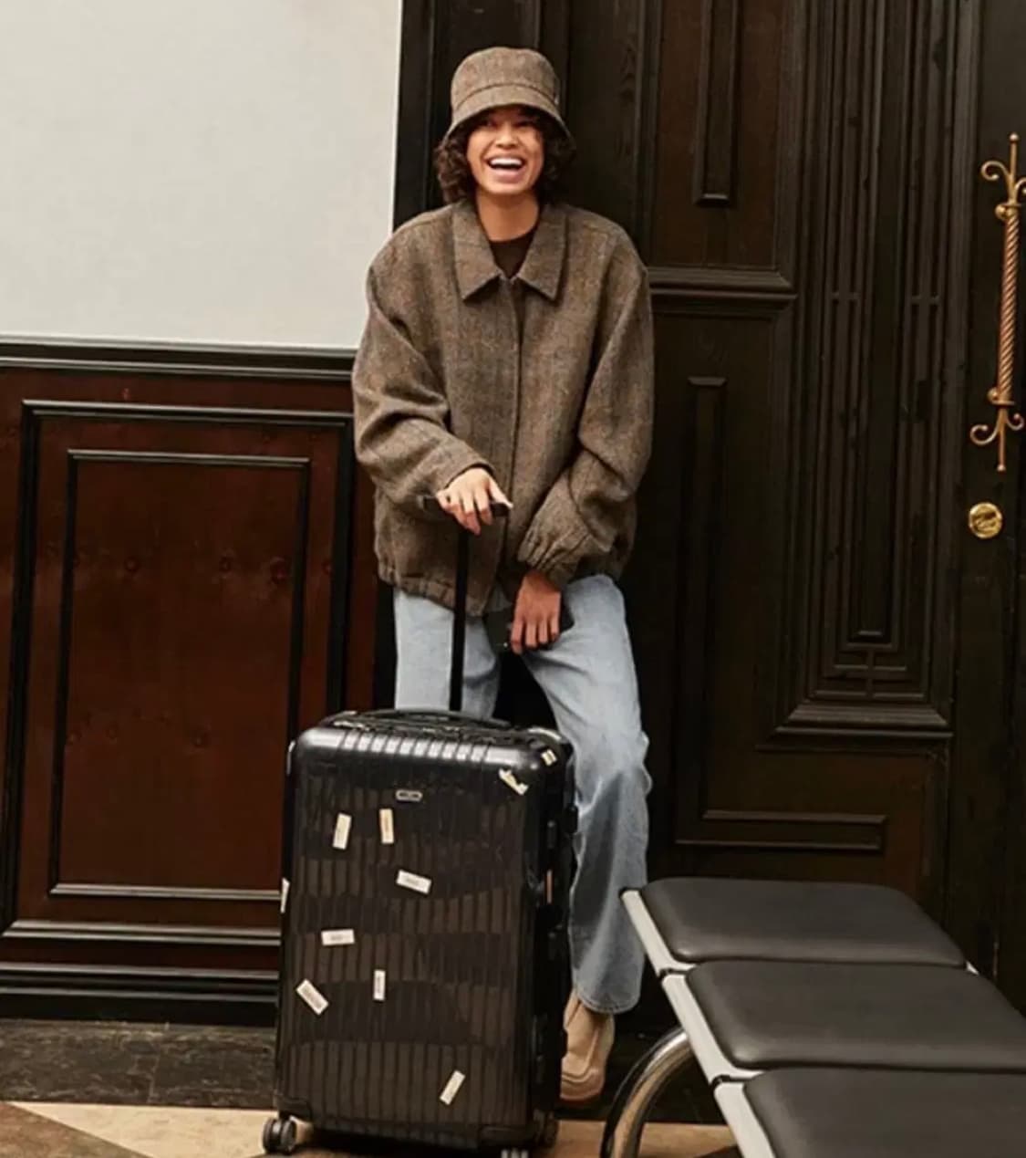 [3] 브라운야드 해리스 트위드 블루종 - 브라운 상품이미지1