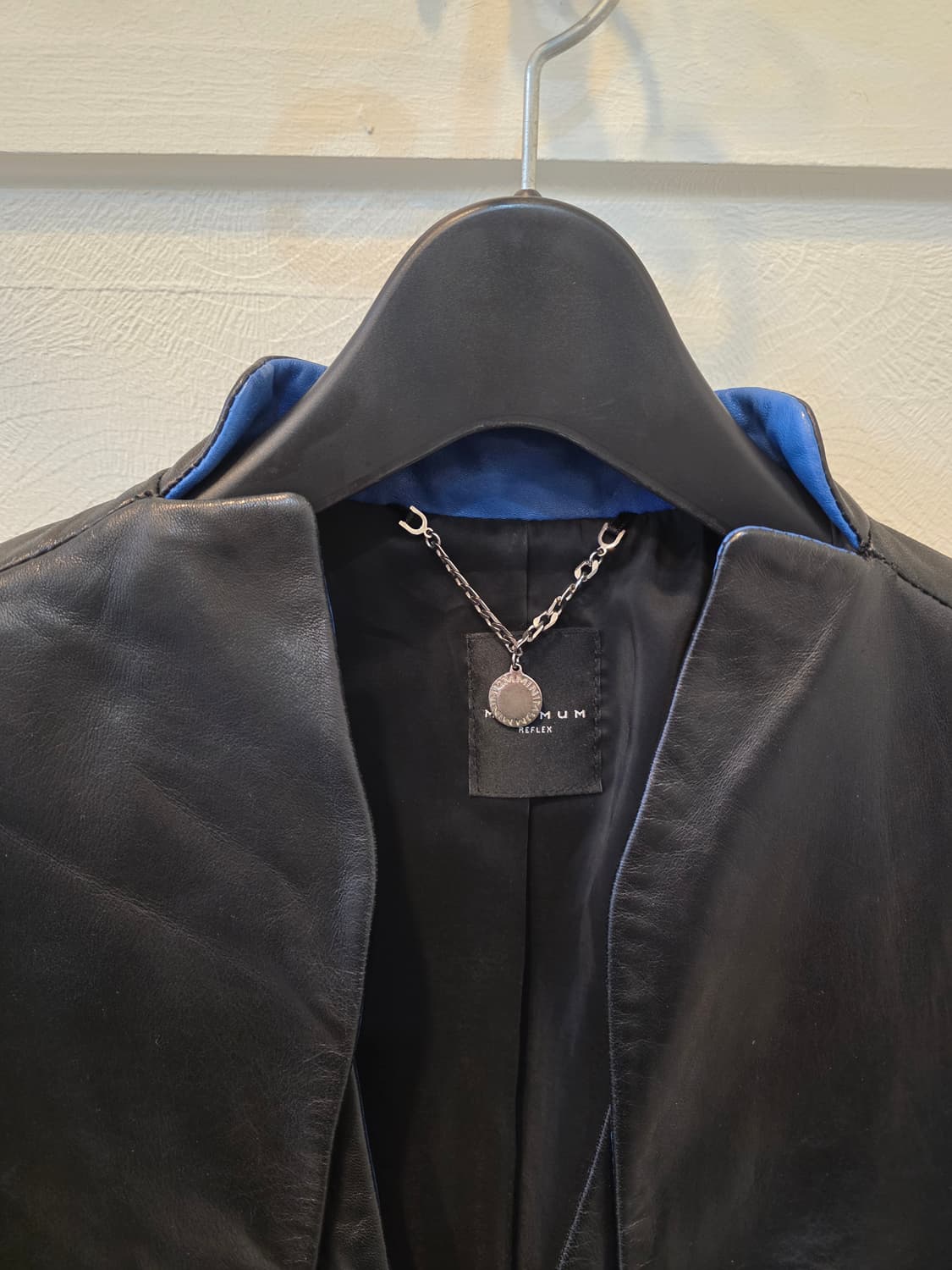 미니멈 블랙 가죽 자켓 상품이미지1