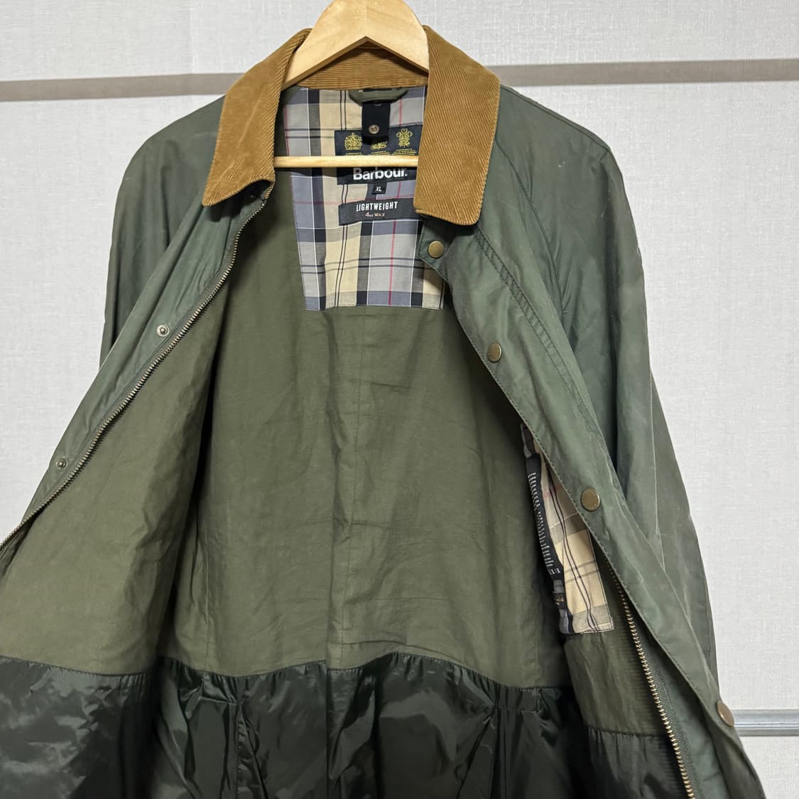 바버 왁스 자켓 올리브 XL 상품이미지10