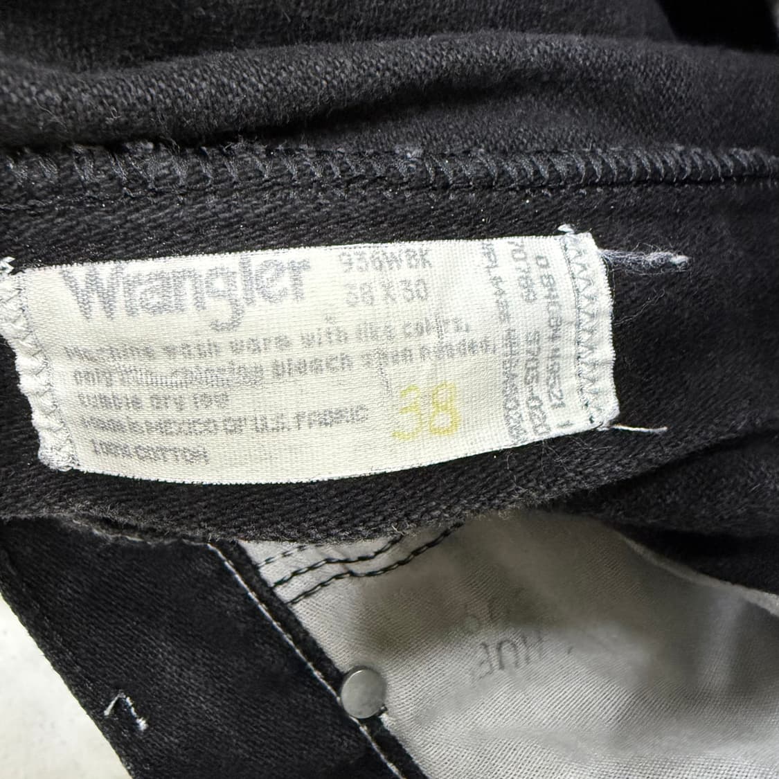 [38] 랭글러 블랙 와이드 데님팬츠 1231T1 상품이미지4