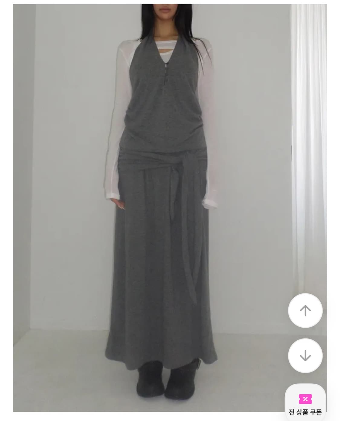 더에펠 홀터넥 치마 셋업 상품이미지3