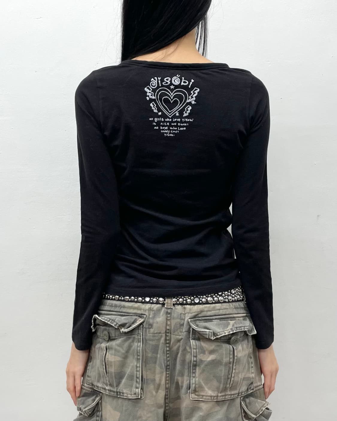 Camera Spangled Black Long Sleeve  상품이미지3