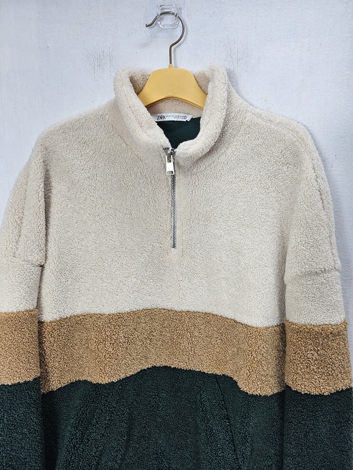 자라 뽀글이 컬러블록 아노락 105-110 XL 새제품급 상품이미지2