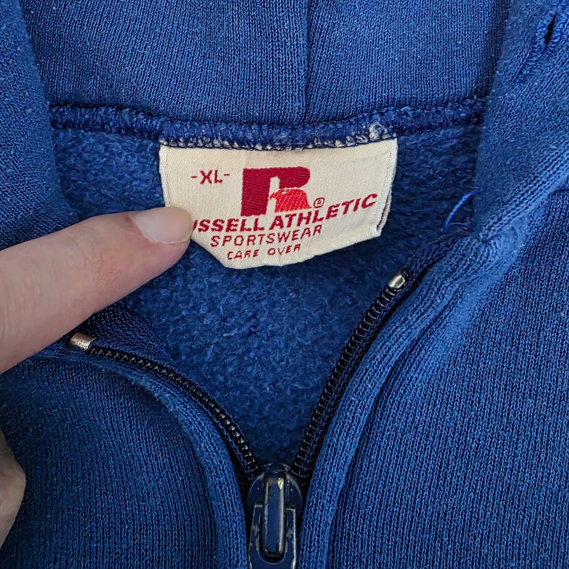 [XL] 70-80s 러셀 애슬레틱 트루빈티지 후드집업 페이드 블루 상품이미지5