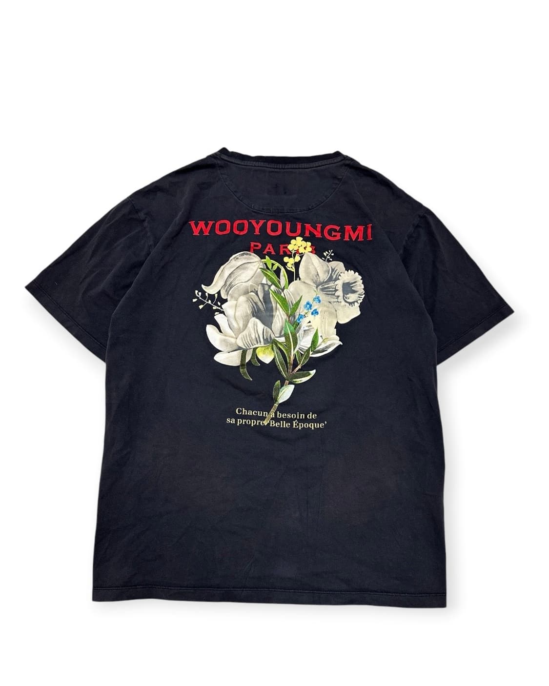 우영미 22s 플라워 네이비 반팔 티셔츠 상품이미지1