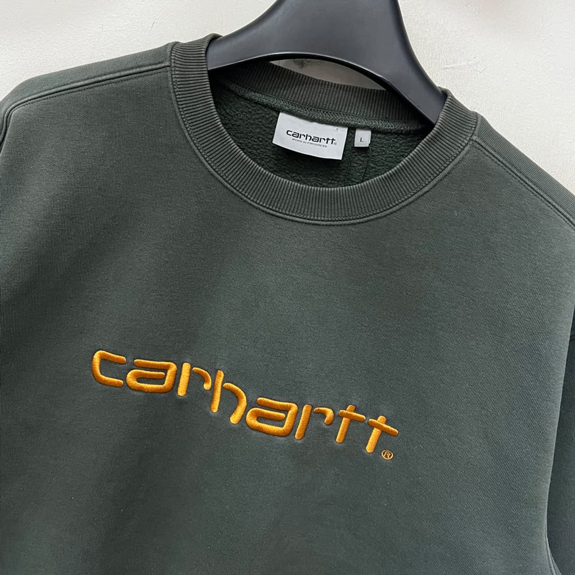 칼하트 WIP 카키 스웨트 맨투맨 L 상품이미지3