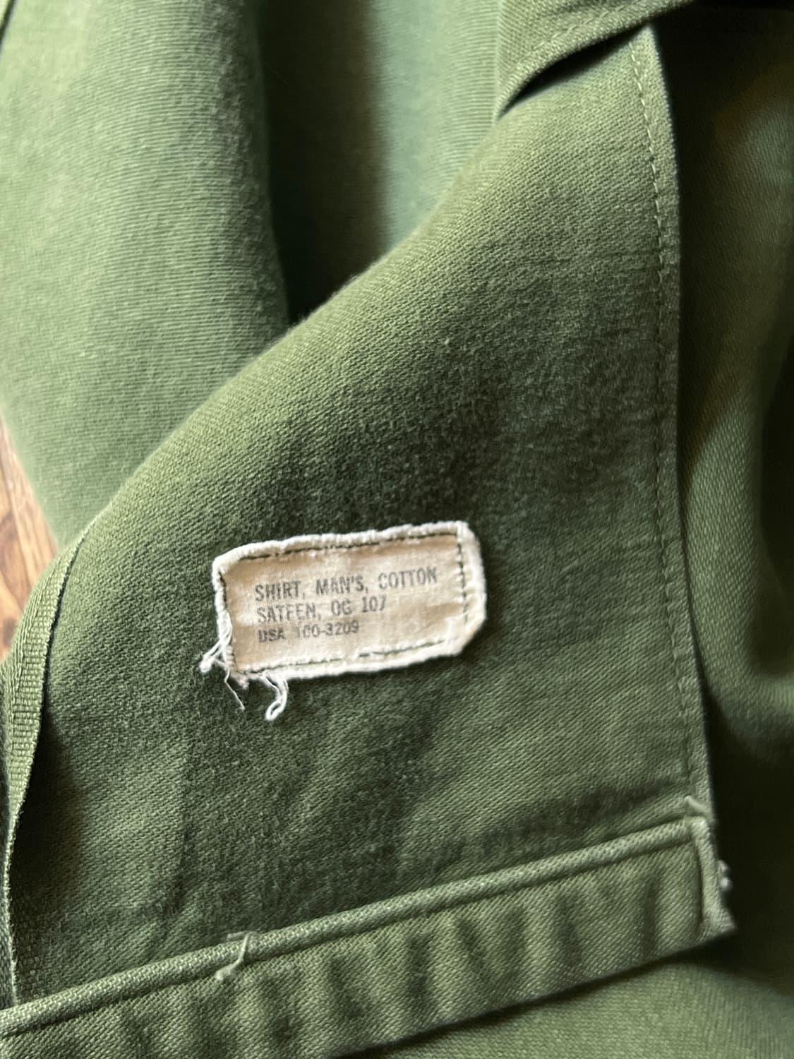 [M]60's 오리지널 U.S ARMY OG-107 밀리터리 셔츠 상품이미지6