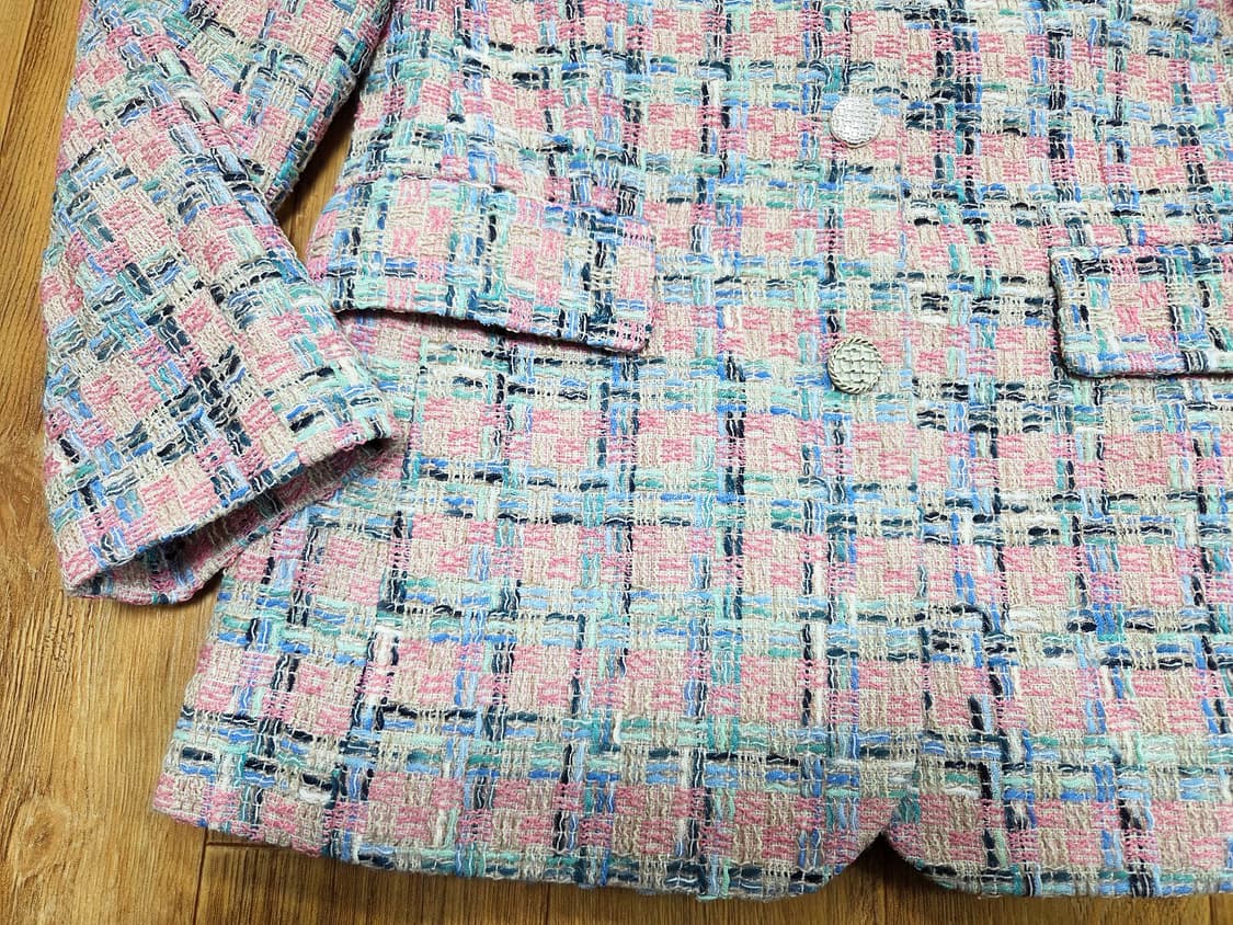 빨강(BBALGANG) 핑크트위드자켓 프리사이즈 새상품 상품이미지7