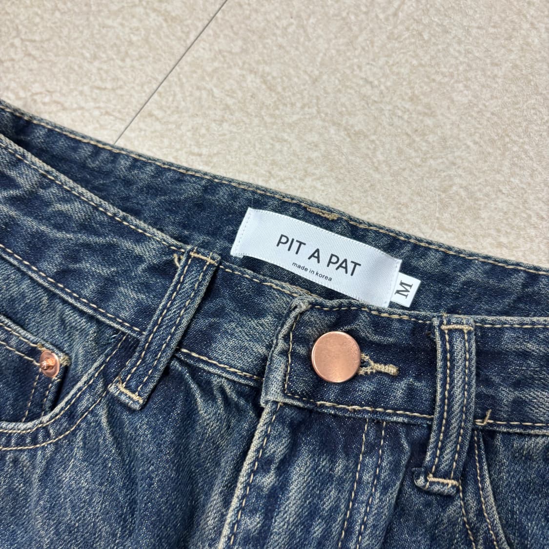 빈티지 워싱 데님 스커트 상품이미지4