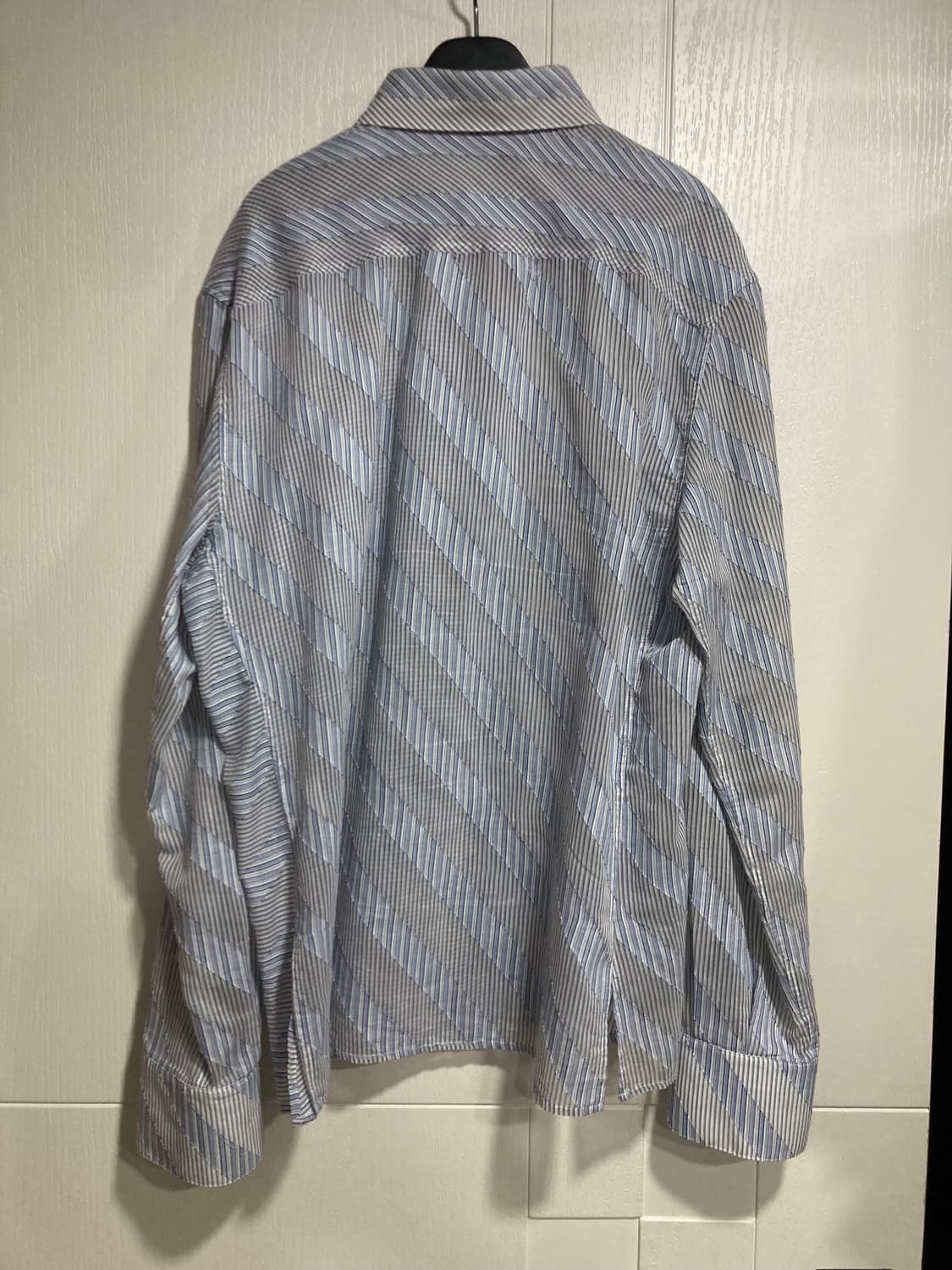 2000s 로베르토 까발리 비대칭 스트라이프 셔츠 상품이미지5