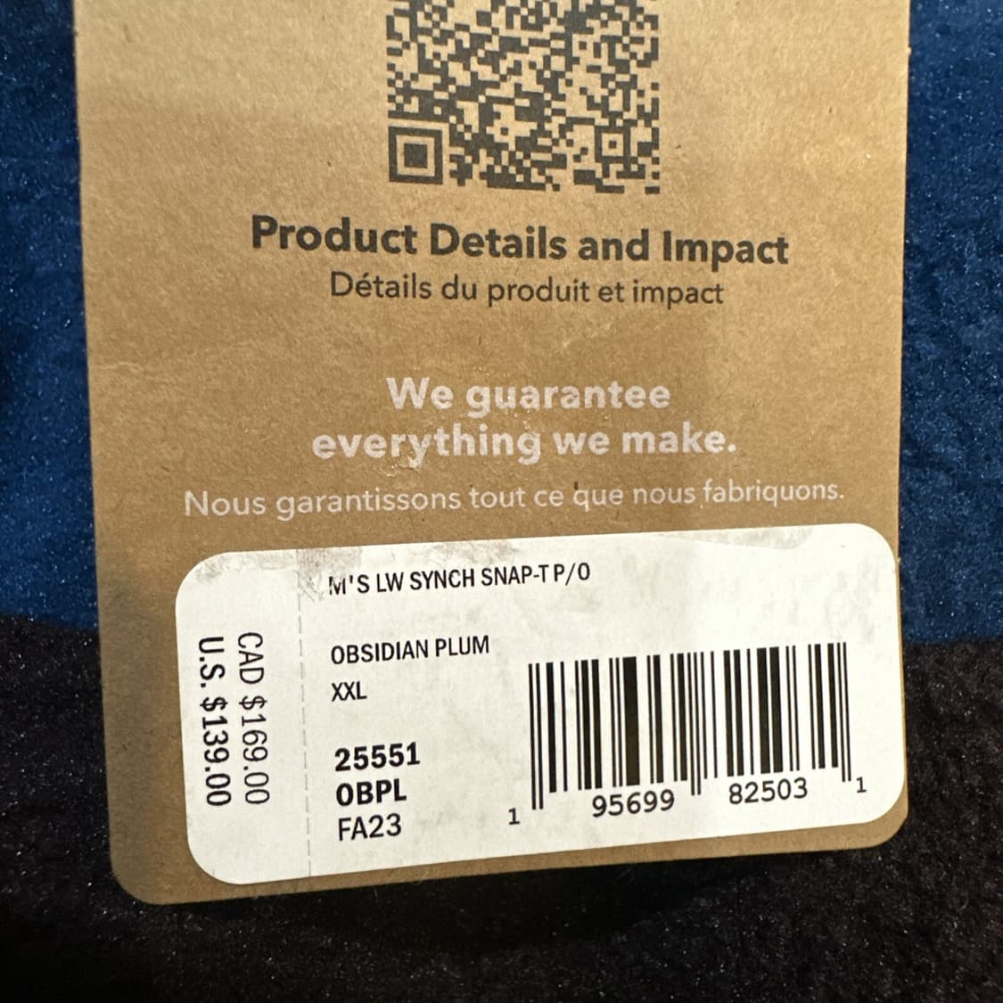 10FW 파타고니아 신칠라 스냅-T 블루/브라운 상품이미지5