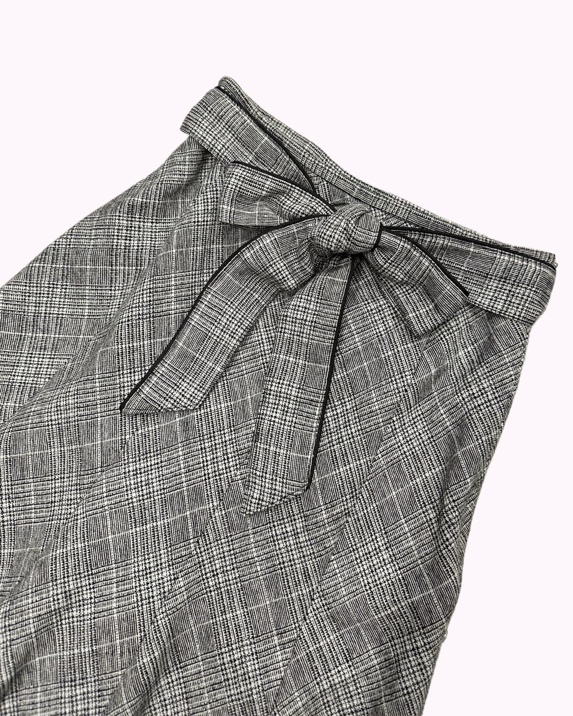 glitter check belted ribbon skirt 상품이미지2