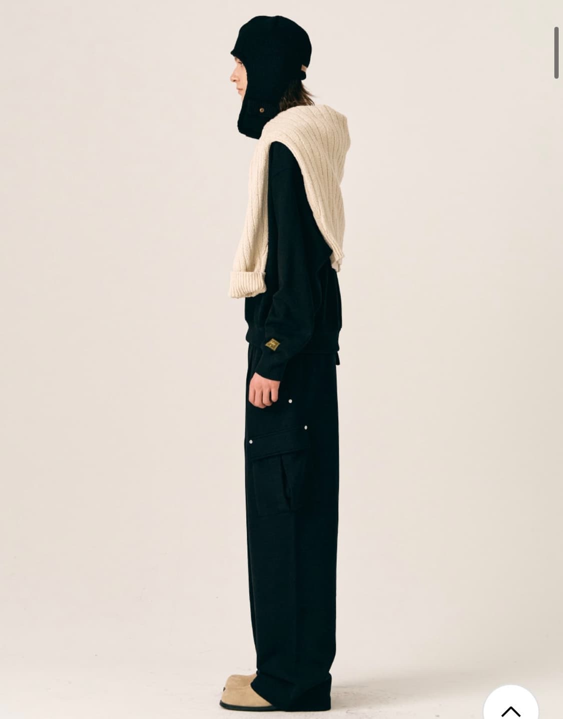 [M] 세터 라운지 와이드 카고 스웨트 스웻 팬츠 블랙 상품이미지9