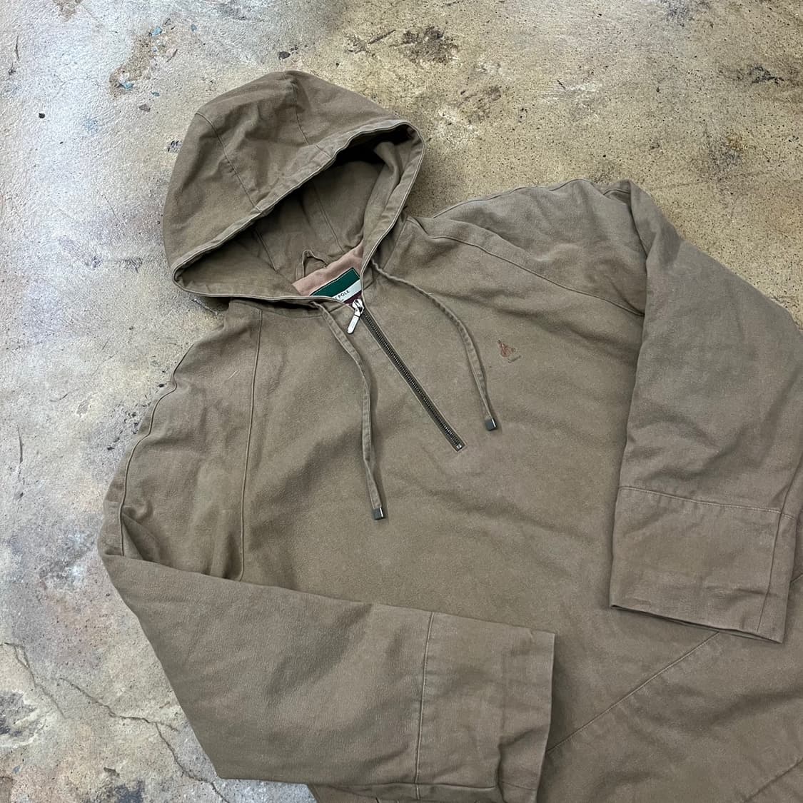 [정품/100] 빈폴 하프집업 후드티 브라운 b17 상품이미지1