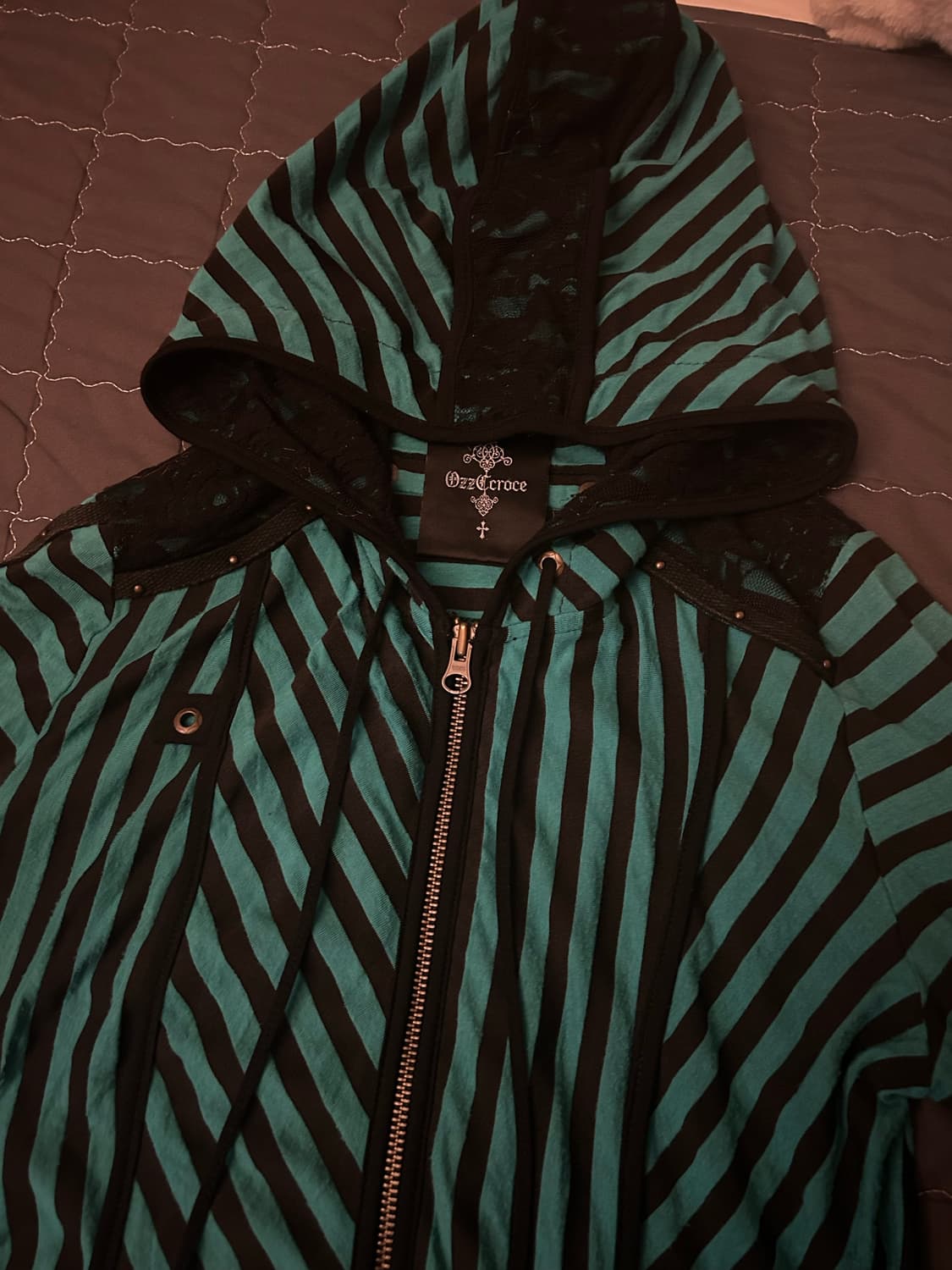 Ozzcroce 오즈온 스트라이프 후드집업 원피스 상품이미지3