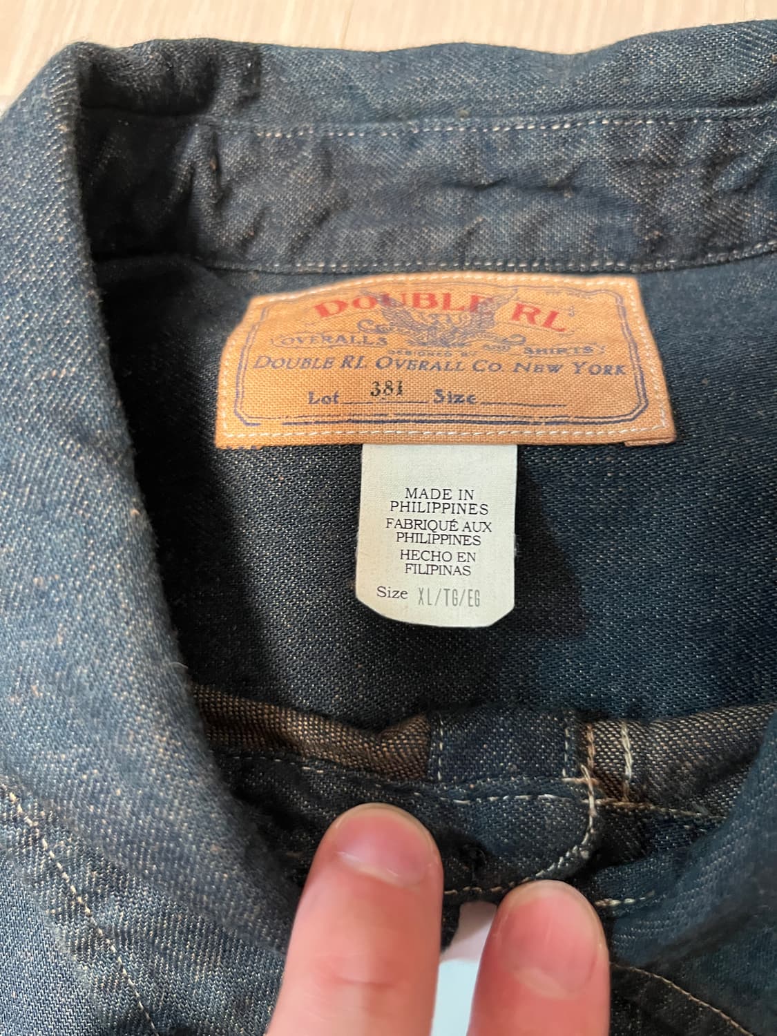 RRL(더블알엘) 인디고 데님 워크셔츠 XL사이즈 (새상품) 상품이미지2