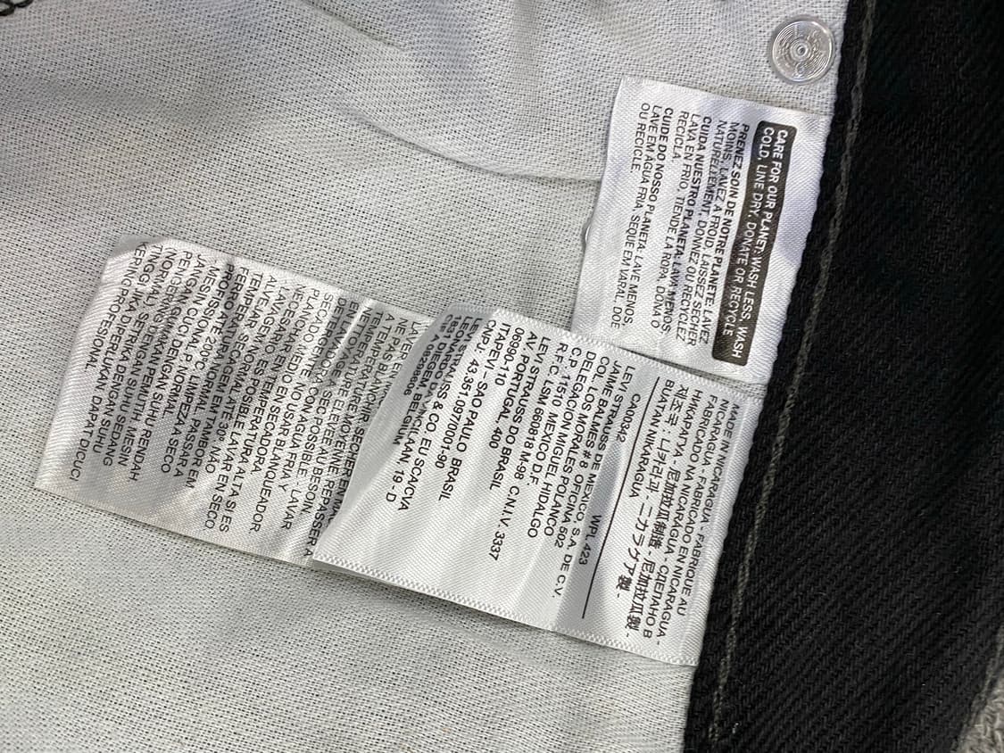 Levis 리바이스 505 흑청 데님팬츠 상품이미지7