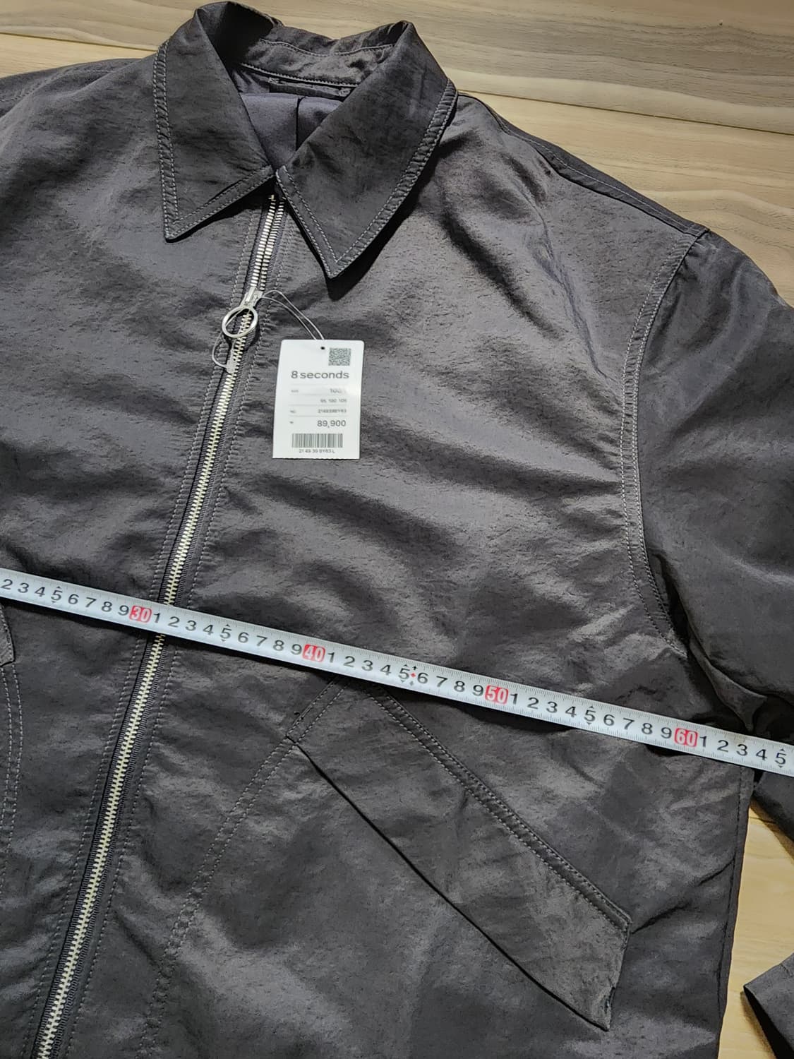 에잇세컨즈나일론카라넥집업자켓점퍼L 상품이미지5