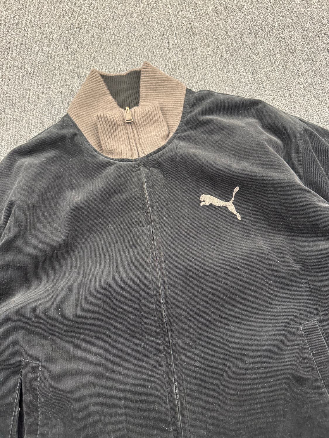 M)푸마 빈티지 리버시블 스웨이드 패딩 집업 상품이미지4