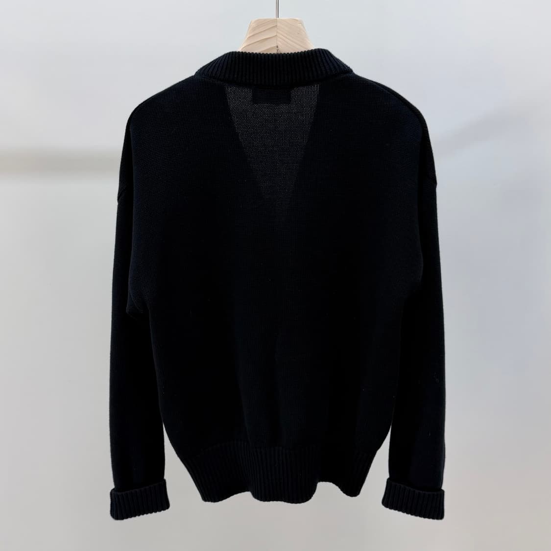 [S+급/M] 아미 AMI 빅하트 로고 가디건 블랙 상품이미지5