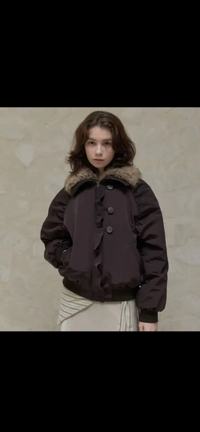 (새상품) 아이토브서울 퍼야상 브라운 상품이미지1