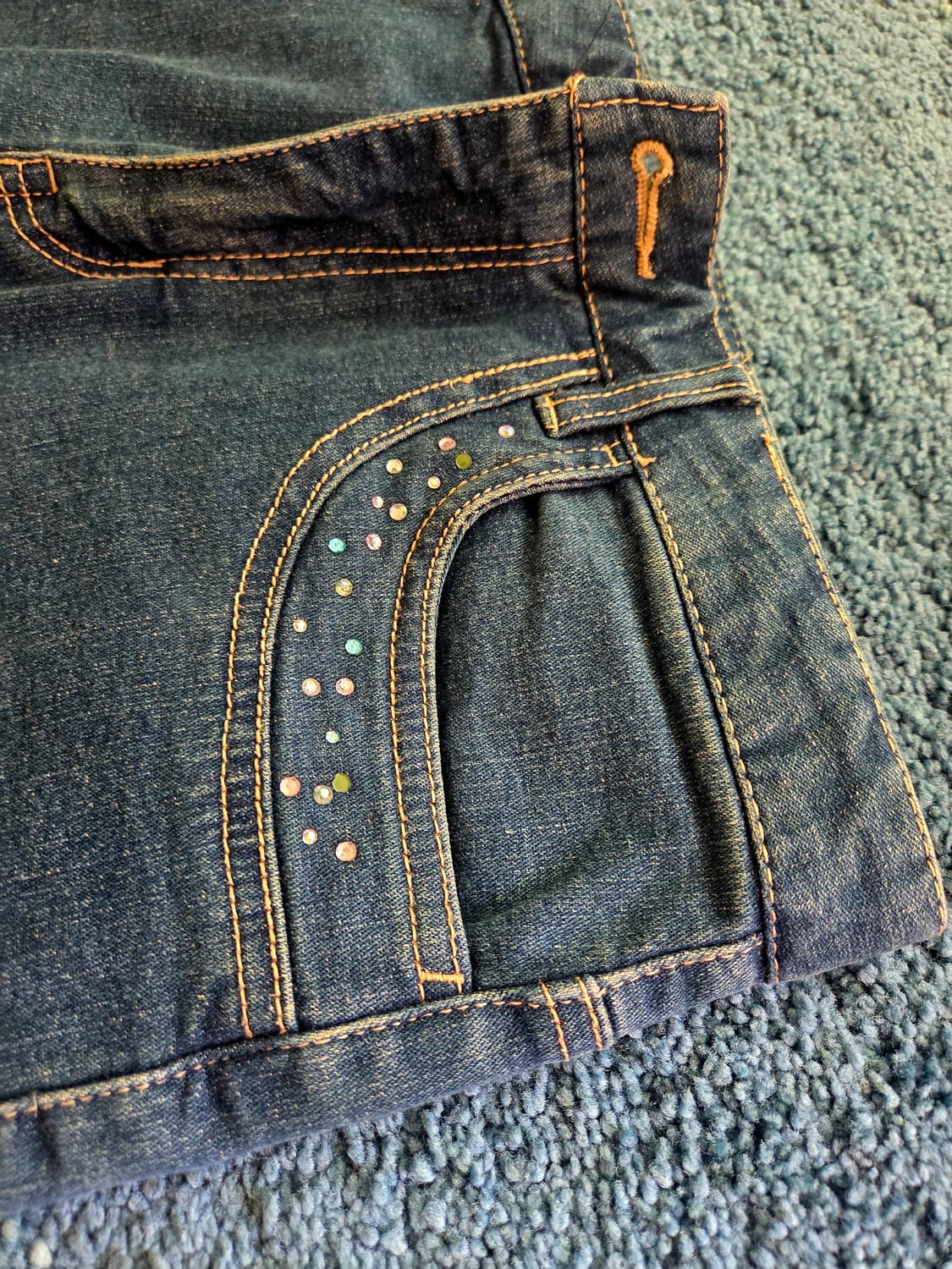 참 예쁜 큐빅 데님워싱 진 부츠컷 상품이미지2