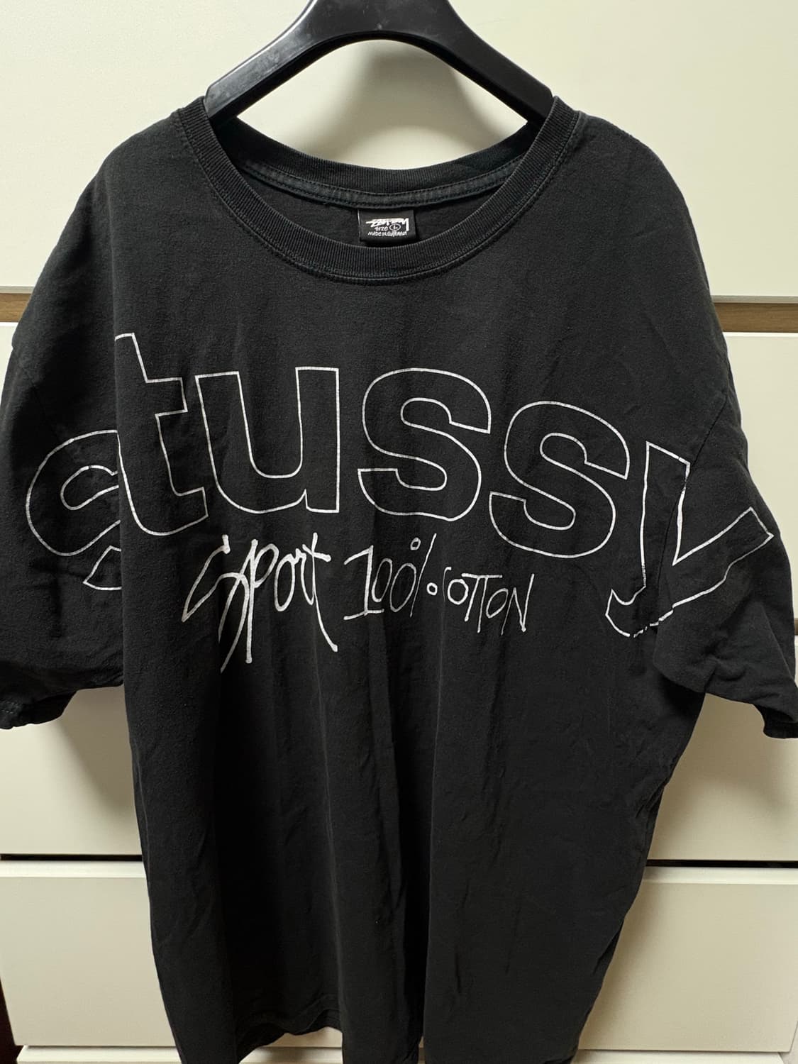 스투시 티셔츠 블랙 L size 상품이미지1