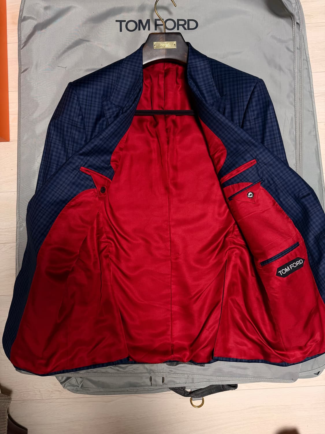 (명작,강추👍)톰포드 윈저 네이비 체크 수트 상품이미지3