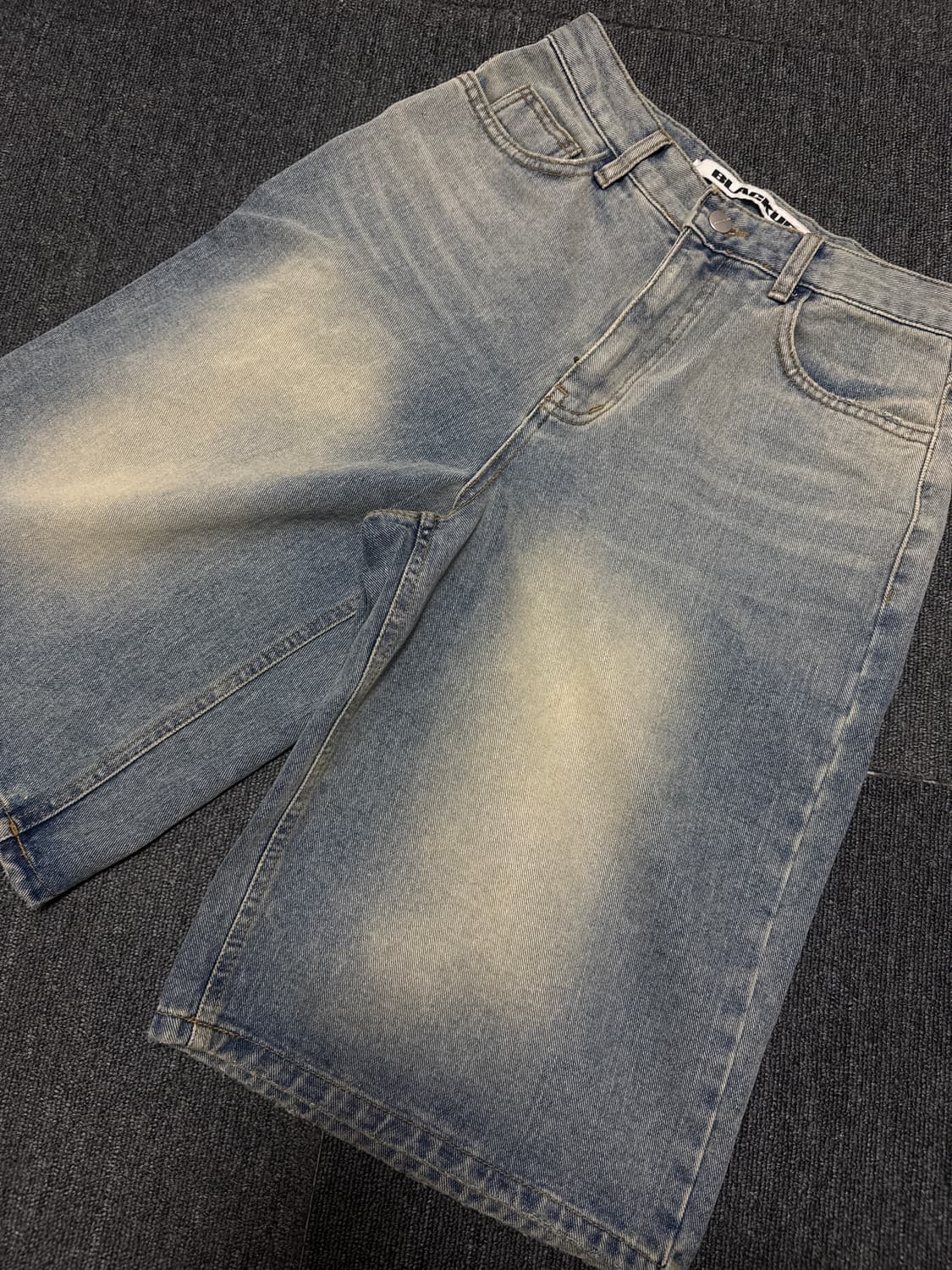 블랙업 보이시 워싱 버뮤다 데님팬츠 상품이미지6