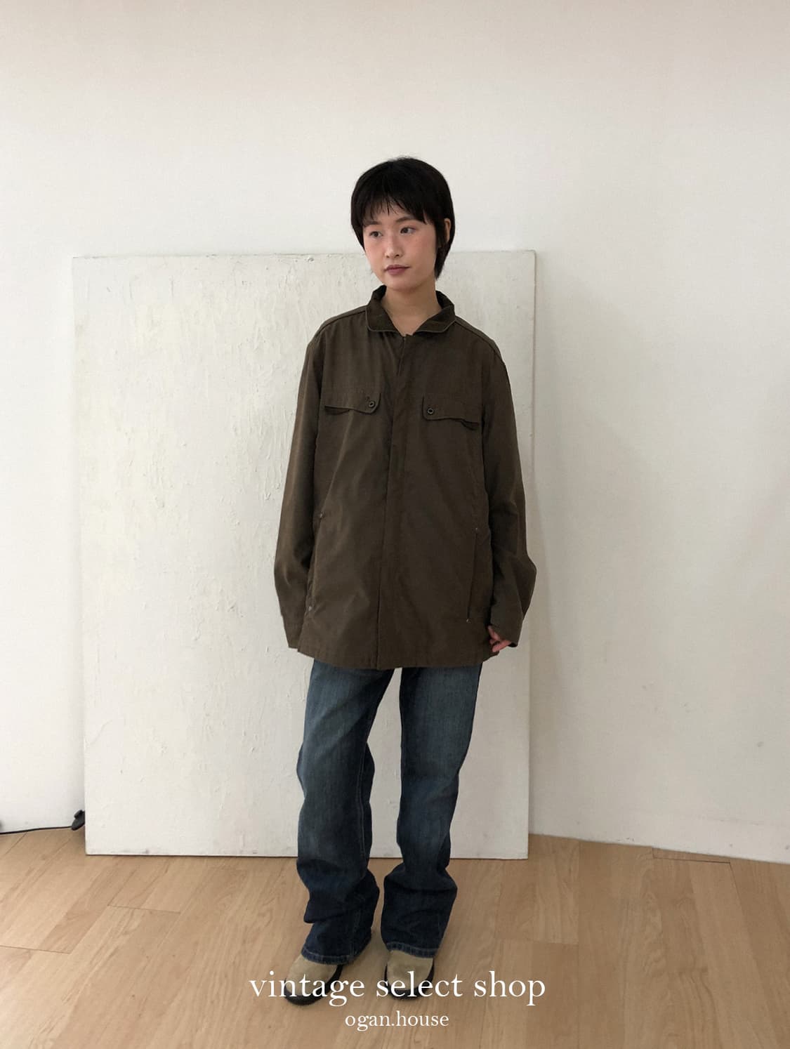 vintage brown minimal jacket(unisex) 상품이미지5