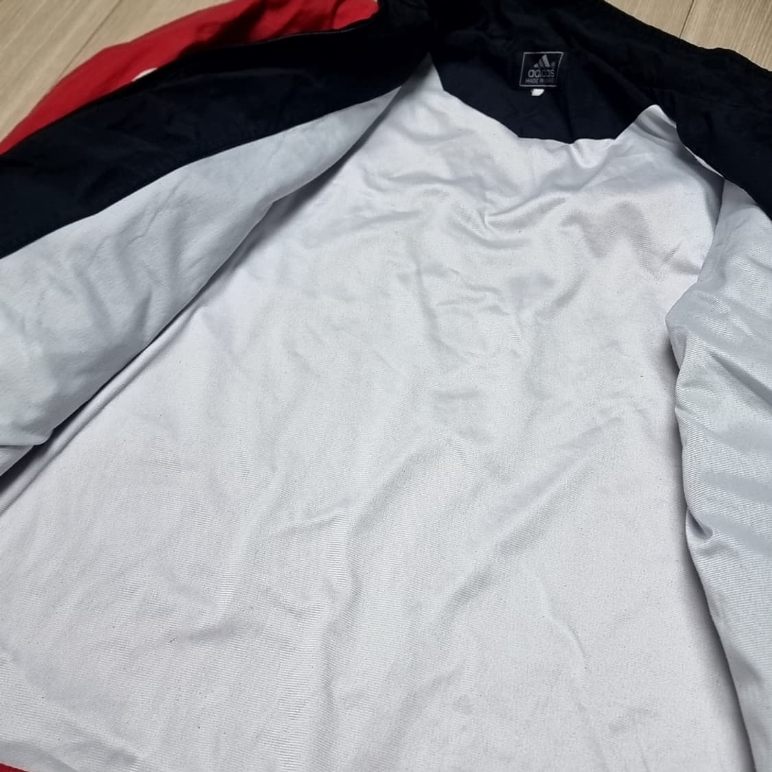 80s 빈티지 아디다스 레드/네이비 바람막이 자켓(100) 상품이미지6