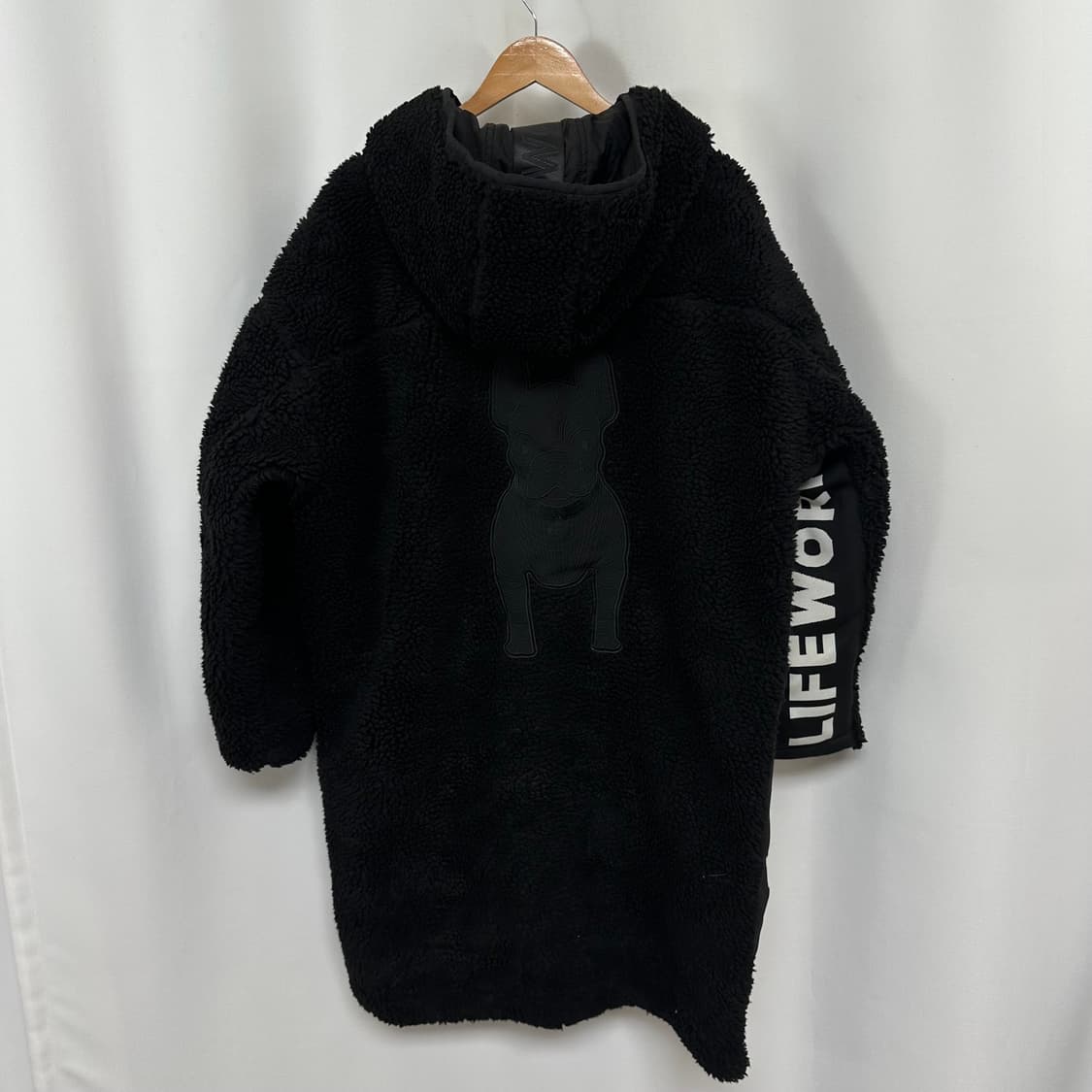  라이프워크 남성 양면 후드롱패딩 점퍼 검정 FREE 상품이미지3