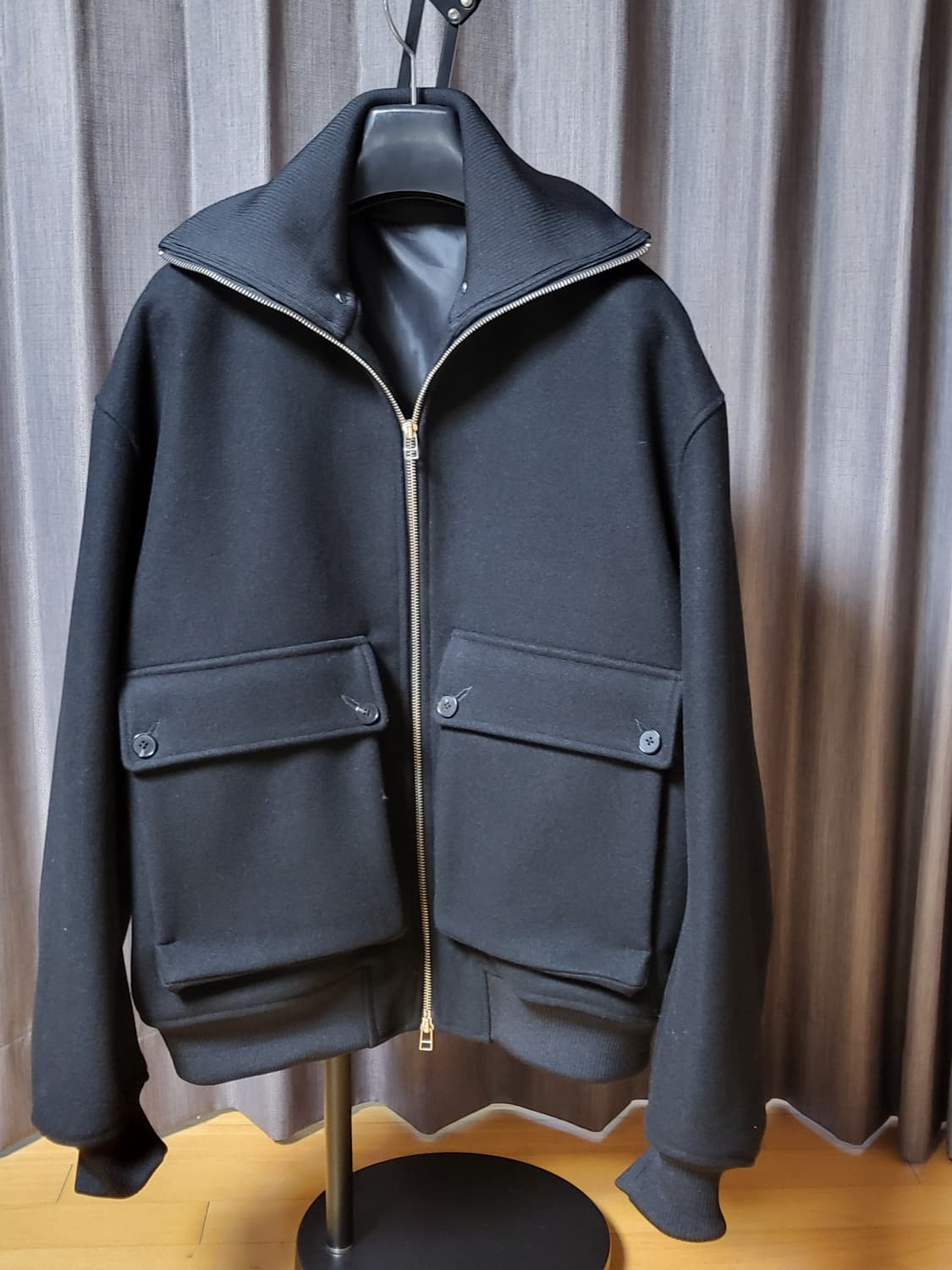 [L] 이얼즈어고 바시티 자켓 블랙 상품이미지2