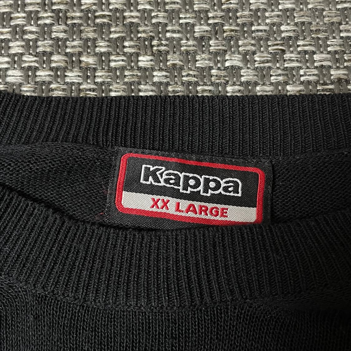 카파 블랙 스몰 로고 베이직 니트 2XL 상품이미지4