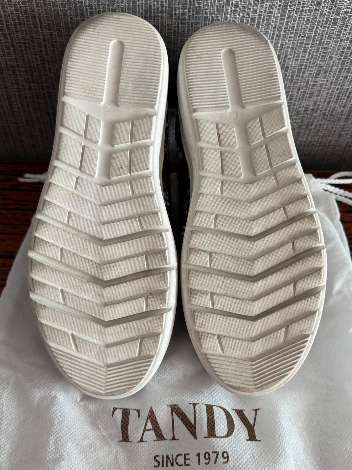 탠디 TANDY 트위드 소가죽 여성화 캐주얼 세미정장 스니커즈 운동화 상품이미지8