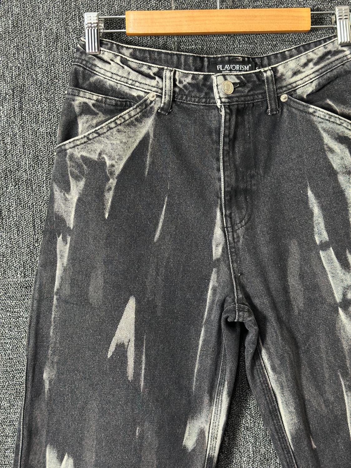 플레버리즘 워싱 블랙 데님 팬츠 S 상품이미지3