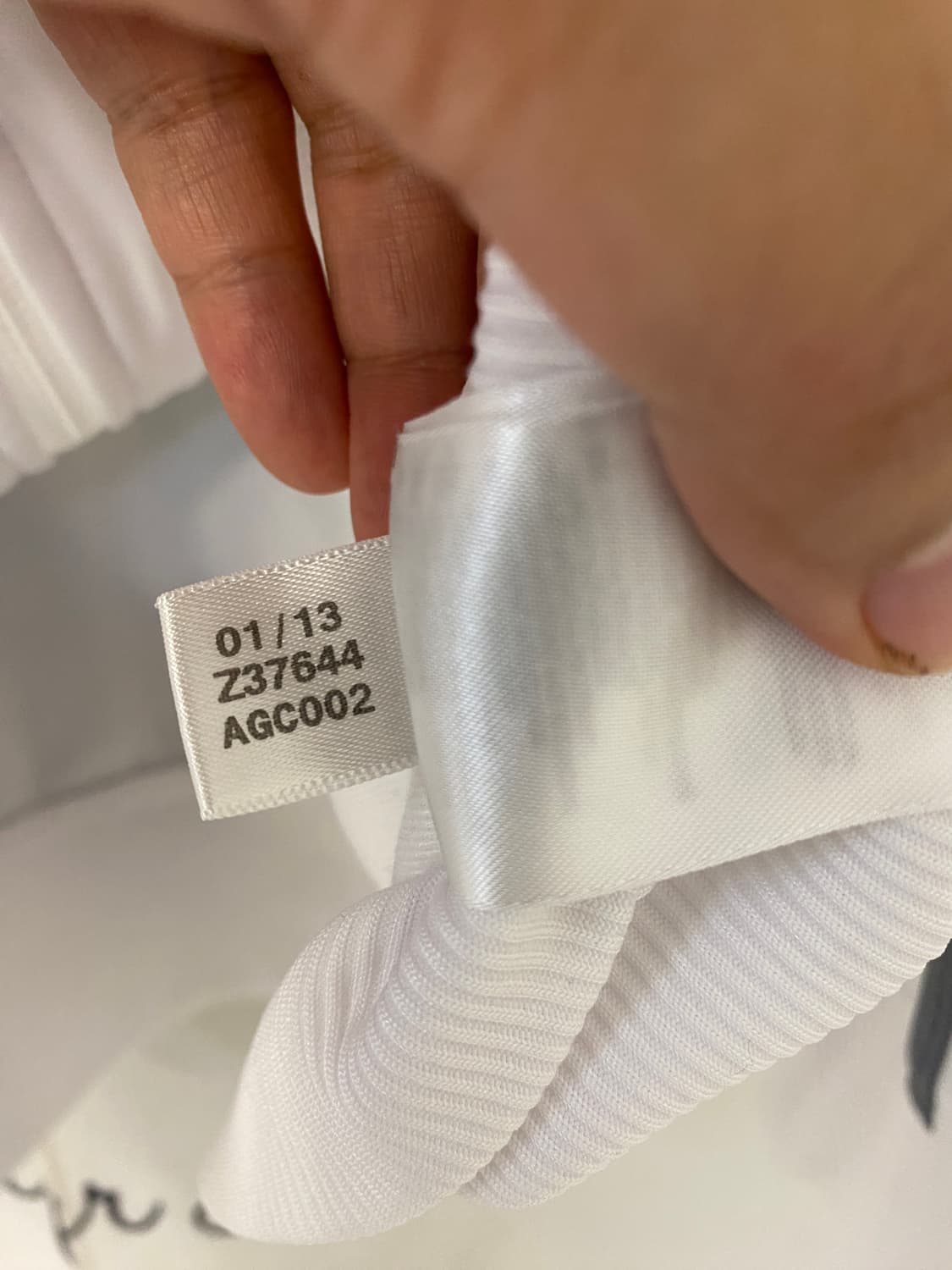 2XL)아디다스 파이어버드 흰회색 져지_우주매물 상품이미지4