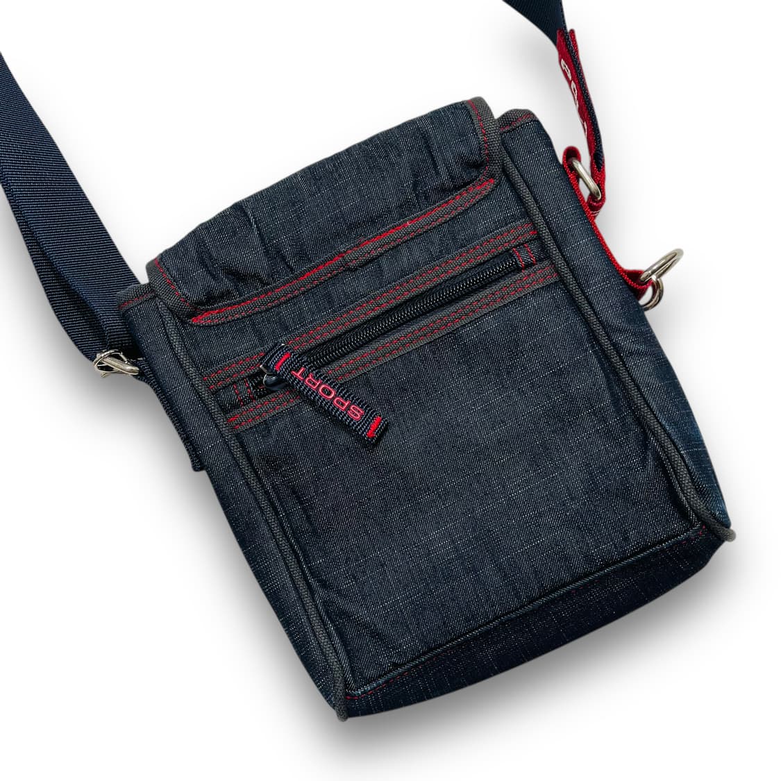 폴로 스포츠 90s 문구 키링 디테일 미니 데님 크로스백 상품이미지4