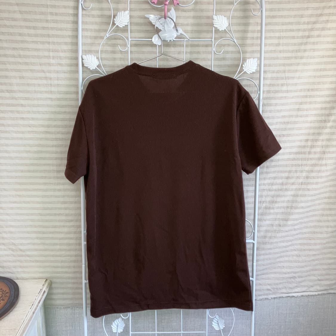 빈티지 머슬핏 브라운 반팔 티셔츠 y2k 스트릿 갸루 펑키457 상품이미지2