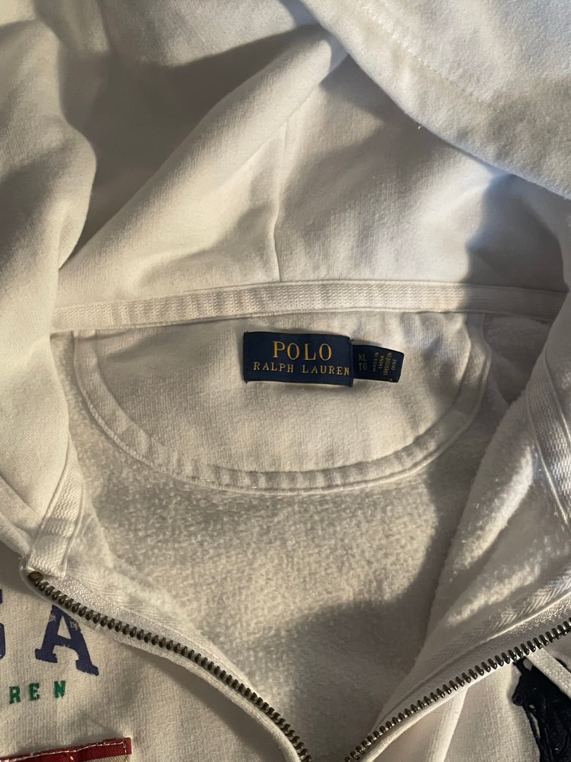 폴로 랄프로렌 빅포니 성조기 후드집업 화이트 상품이미지2